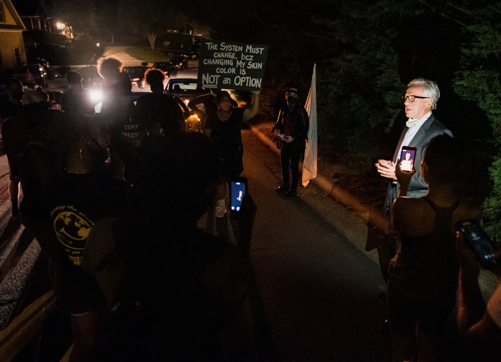 Protest at Mayor Allen Joinesā House